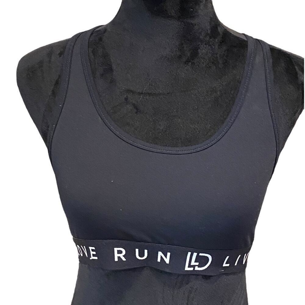 Live Love Dream Black Sports Bra Women's Size Medium